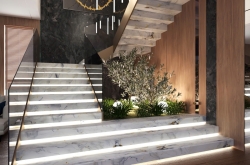 Công trình thi công sử dụng Gạch trang trí cầu thang bóng 120*120